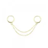 Piercing Cadena Doble Cripa Plata Dorada