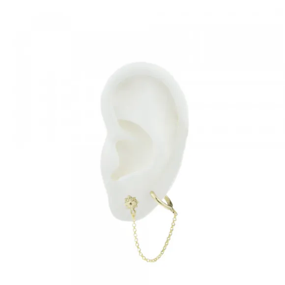 Piercing Eguzkilore Cadena Plata Dorada y Cripa