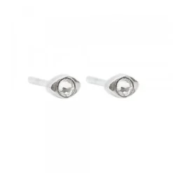 Piercing Ovalad Plata y Circonita 2 Uds