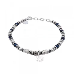 Pulsera Acero con Lapislázuli