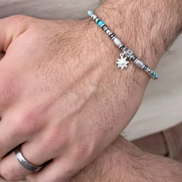 Pulsera Acero con Turquesas