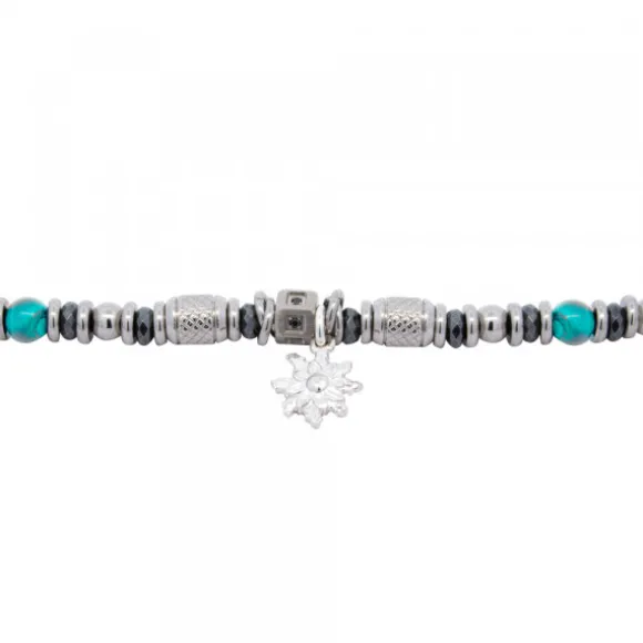 Pulsera Acero con Turquesas