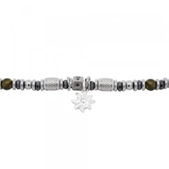 Pulsera Acero Cuentas Ojo de Tigre