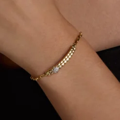 Pulsera Aiora de Plata Dorada