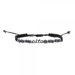 Pulsera Aita Plata Negra con hematites