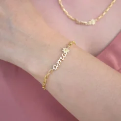 Pulsera Ama Bayona Plata Dorada