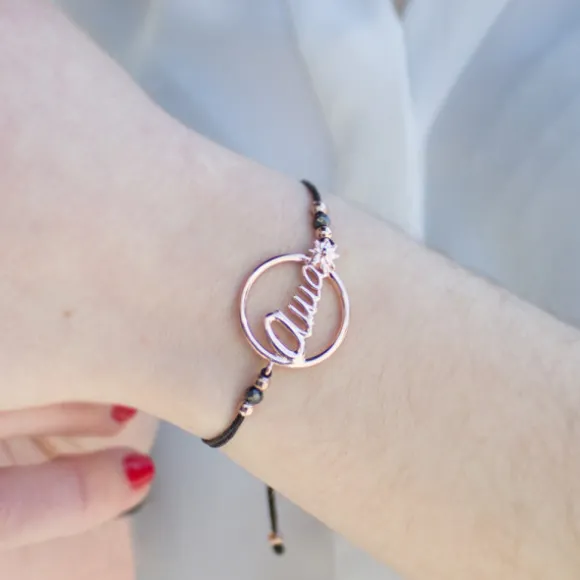 Pulsera Ama Calada Plata Rosa