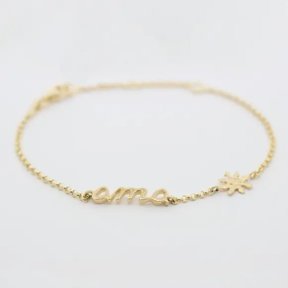 Pulsera Ama Plata Dorada