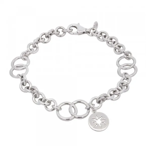 Pulsera Anillas Eguzkilore Plata