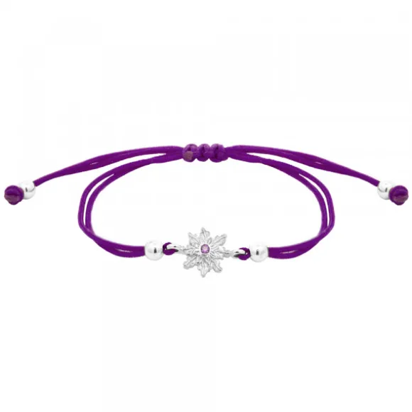 Pulsera Basic Colors Hilo Morado Plata