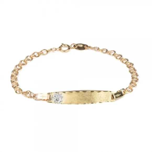 Pulsera Bebé Eslabones Oro 12cm Personalizable