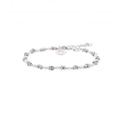 Pulsera Besos y Abrazos Plata con Perlas