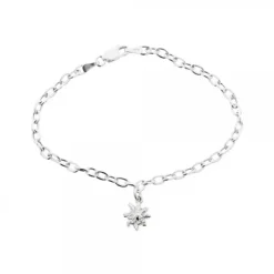 Pulsera Cadena Rolo Alargada Plata