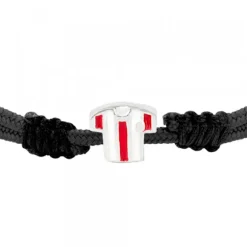 Pulsera Camiseta Rojiblanca Charm Plata