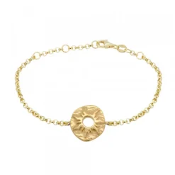 Pulsera Chapa Etrusca Mountain Plata Dorada