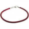 Pulsera Cuero Liso Granate Eguzkicharm