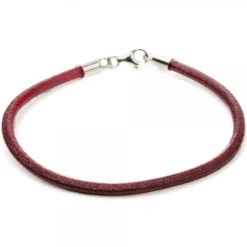 Pulsera Cuero Liso Granate Eguzkicharm