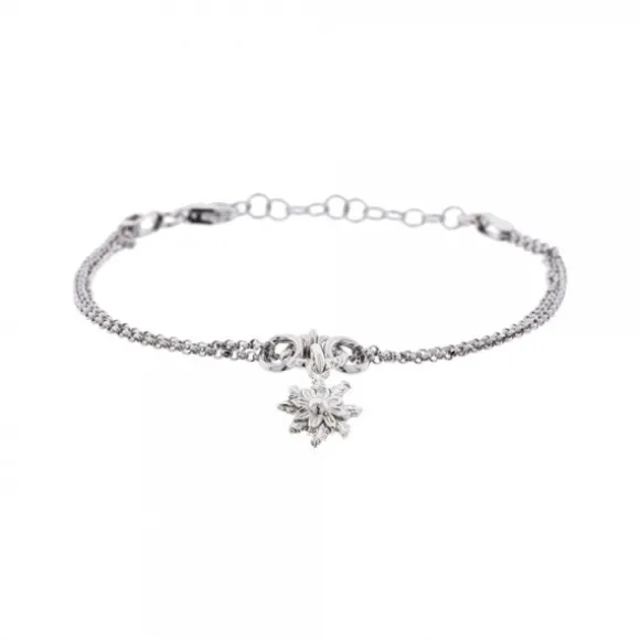 Pulsera Doble Cadena Mini Rolo Plata