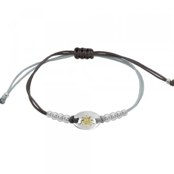 Pulsera Donna Macramé de Plata Bicolor