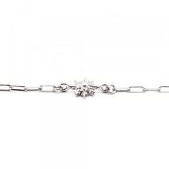 Pulsera Eguzkilore Plata Rosa con Bolitas de Plata