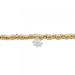 Pulsera Eguzkilore Troquelada Plata Dorada