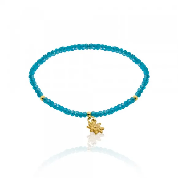 Pulsera Elástica Turquesa con Eguzkilore