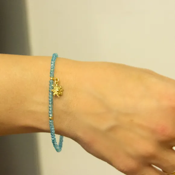 Pulsera Elástica Turquesa con Eguzkilore