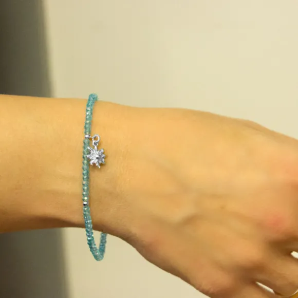 Pulsera Elástica Turquesa con Eguzkilore