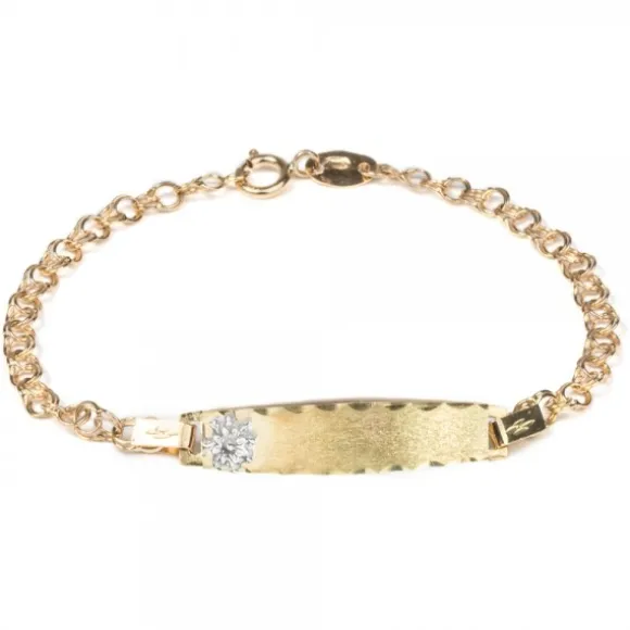 Pulsera Hungarina Bebé Oro Bicolor 14,5cm Personalizable