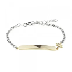 Pulsera Identidad Infantil Plata Dorada Personalizable