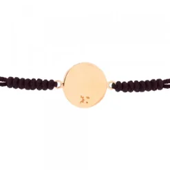 Pulsera Lauburu Redondo Plata Dorada Negra