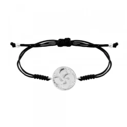 Pulsera Lauburu Redondo Plata Negra