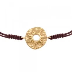 Pulsera Macramé Etrusca Mountain Plata dorada