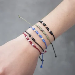 Pulsera Mik Negra Eguzkilore Oro Rosa