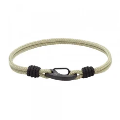 Pulsera Mosquetón Eguzkilore y Nylon Beige