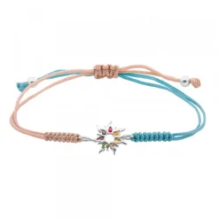 Pulsera Mountain Azul y Topo Plata