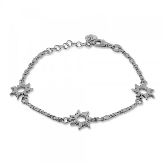 Pulsera Mountain de Plata con 3 Eguzkilore