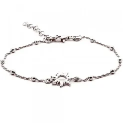 Pulsera Mountain de Plata con Cadena de Bolitas