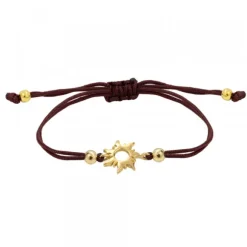 Pulsera Mountain Plata Dorada de Macramé