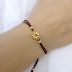 Pulsera Mountain Plata Dorada de Macramé