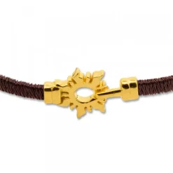 Pulsera Mountain Rígida Acero Cobre y Plata Dorada