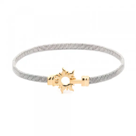 Pulsera Mountain Rígida Acero Bicolor