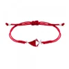 Pulsera Pañuelo San Fermín Plata con Hilo Rojo Nudos