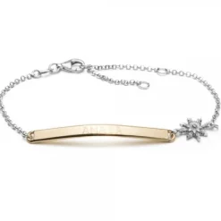 Pulsera PAULA de plata bicolor