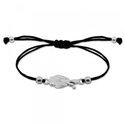 Pulsera San Fermín de Plata con Hilo Negro