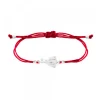 Pulsera San Fermín Plata con Hilo Rojo