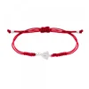 Pulsera San Fermín Plata con Hilo Rojo Nudos