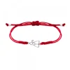 Pulsera San Fermín Plata con Hilo Rojo Nudos
