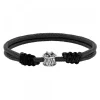 Pulsera Tambor Charm Plata con Nylon a elegir