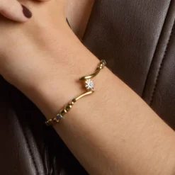 Pulsera Tximist de Plata Bicolor